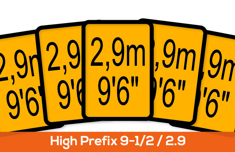 High Prefix 9-1/2/2.9